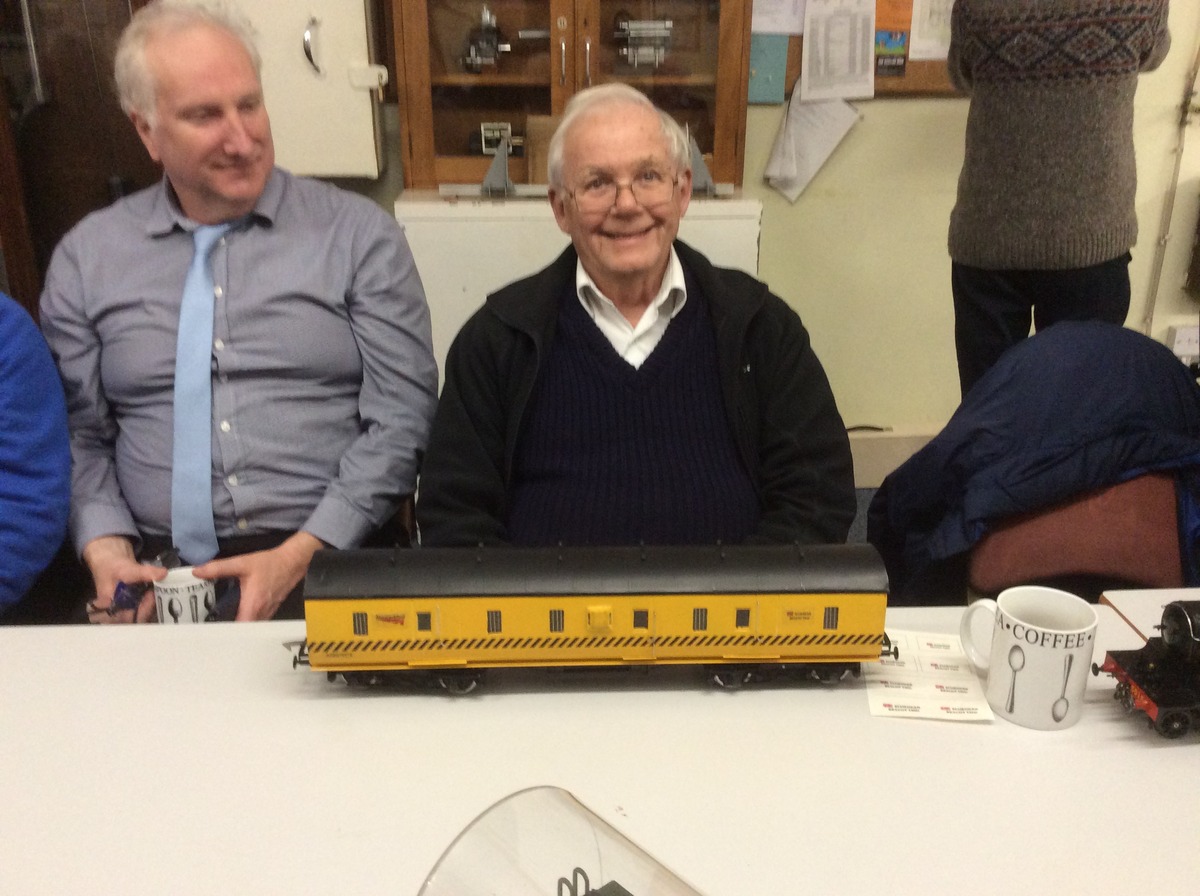 Ken Toone and engineers works coach to match his now famous crane.